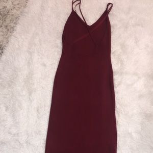 Burgundy Midi Dress